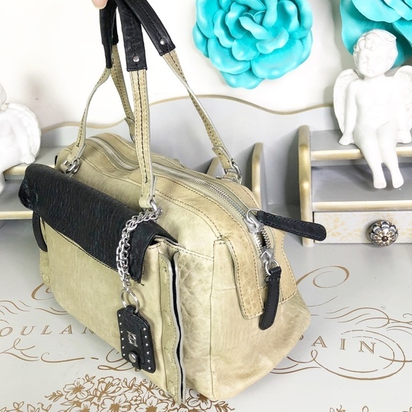 OLIVIA Harris olive green & black hobo bag - Picture 4 of 13